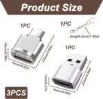 Micro SD Card Reader USB C, OTG USB C with USB A Adapter, TF OTG Reader for Type-C Mobile and Portable, Compatible with Android, iPhone 15 16, Windows and Mac, Metal Body, with LED Indicator - Imagen 3