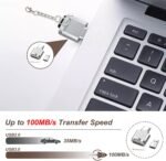 Micro SD Card Reader USB C, OTG USB C with USB A Adapter, TF OTG Reader for Type-C Mobile and Portable, Compatible with Android, iPhone 15 16, Windows and Mac, Metal Body, with LED Indicator - Imagen 6
