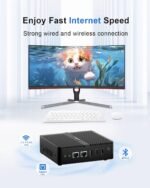 VENOEN N100 Win 11 Pro Fanless PC, Industrial Mini PC, 4K 60Hz, 2X HD2.0, DP1.2, RS232 COM, Dual LAN, USB, WiFi, BT4.2, Linux, Business/Home, PC Server, 8GB DDR4 RAM 256GB SSD - Imagen 6