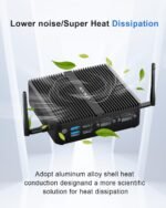 VENOEN N100 Win 11 Pro Fanless PC, Industrial Mini PC, 4K 60Hz, 2X HD2.0, DP1.2, RS232 COM, Dual LAN, USB, WiFi, BT4.2, Linux, Business/Home, PC Server, 8GB DDR4 RAM 256GB SSD - Imagen 7