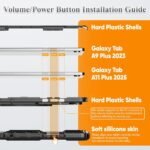 SEYMAC stock Case for Samsung Galaxy Tab A11+ Plus/A9+ Plus 11'' 2025/2023, Heavy Duty Case with Screen Protector, Rotating Stand/Hand Strap and Pencil Holder, Black - Image 4