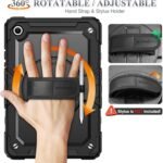 SEYMAC stock Case for Samsung Galaxy Tab A11+ Plus/A9+ Plus 11'' 2025/2023, Heavy Duty Case with Screen Protector, Rotating Stand/Hand Strap and Pencil Holder, Black - Image 5