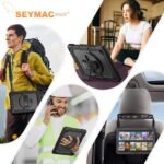 SEYMAC stock Case for Samsung Galaxy Tab A11+ Plus/A9+ Plus 11'' 2025/2023, Heavy Duty Case with Screen Protector, Rotating Stand/Hand Strap and Pencil Holder, Black - Image 6