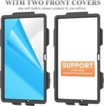 SEYMAC stock Case for Samsung Galaxy Tab A11+ Plus/A9+ Plus 11'' 2025/2023, Heavy Duty Case with Screen Protector, Rotating Stand/Hand Strap and Pencil Holder, Black - Image 8