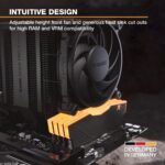 be quiet! Dark Rock Pro 5 Air Cooler, 7 High Performance Heat Pipes, 2 Silent Wings PWM Fans, One Speed Switch, Great Compatibility with RAM and VRM Heatsinks - Imagen 3