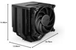 be quiet! Dark Rock Pro 5 Air Cooler, 7 High Performance Heat Pipes, 2 Silent Wings PWM Fans, One Speed Switch, Great Compatibility with RAM and VRM Heatsinks - Imagen 5