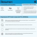 HP Color LaserJet Pro 4202dw 4RA88F, A4 Automatic Double-Sided Printer, 33ppm, USB, USB Port, Wi-Fi, Gigabit Ethernet, Smart, LCD, Blue - Imagen 5