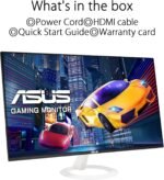 ASUS VZ27EHF-W Eye Care 27" Gaming Monitor (IPS, Full HD, Frameless, 100Hz, Adaptive Sync, 1ms MPRT, HDMI, Low Blue Light, Flicker Free, Wall Mounted) - Imagen 8