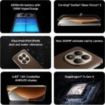 XIAOMI REDMI Note 15 Pro+ 5G - 8+256GB Smartphone, 6.83" 1.5K AMOLED Screen, Snapdragon 7s Gen 4, 200MP Camera, Hypercharge 100W, Charger Not Included, Black (ES Version) - Imagen 3