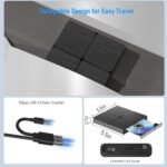 External Blu-Ray Drive, Portable 3D Blu-Ray Player with USB 3.0 Type C, CD DVD BD, Slim Optical Bluray CD/DVD Burner for Laptop, MacBook, Desktop PC - Imagen 8