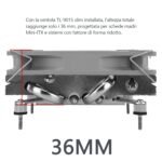 TR AXP90-X36 Low Profile CPU Air Cooler, 36mm Height, PWM TL-9015 Slim Fan, AGHP Technology, for AMD AM4/Intel 1150/1151/1155/1156/1200(AXP90 X36) - Imagen 3