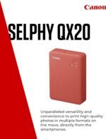 Impresora de fotos portátil Canon SELPHY QX20, para imprimir por conexión Wi-Fi desde tu dispositivo. Sublimación de tinta, 2 tamaños de impresiones con dorso autoadhesivo y carga USB-C - Rojo - Imagen 3