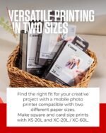 Impresora de fotos portátil Canon SELPHY QX20, para imprimir por conexión Wi-Fi desde tu dispositivo. Sublimación de tinta, 2 tamaños de impresiones con dorso autoadhesivo y carga USB-C - Rojo - Imagen 5