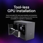 Cooler Master NR200P MAX SFF Small Form Factor Mini-ITX Case, Custom 280mm AIO, 850W SFX Gold PSU, Triple Slot Vertical Mount GPU, PCIe Gen4 Riser, Tempered Glass or Vented Panel (NR200P-MCNN85-SL0) - Image 7