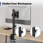 BONTEC Single Monitor Stand 13-34 Inch, Full Motion Adjustment, VESA Compatibility 75x75/100x100mm, 10kg Capacity, Improved Ergonomics, Dual Installation Options - Image 6