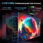 UPERFECT 2K 120Hz 16 Inch Portable Monitor 2560 x 1600 1200:1 Contrast 400 Nits Display IPS Mini HDMI USB C for PC Laptop Smartphone Xbo Switch PS4/5, Mobile Screen Compatible VESA - Imagen 4