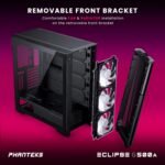 Phanteks Eclipse G500A DRGB E-ATX/ATX, Tempered Glass, DRGB 140mm x3, USB 3.0 and Type C, Black - Imagen 4