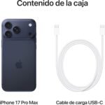 Apple iPhone 17 Pro MAX 1TB: 6.3-inch screen with Promotion, A19 Pro chip, revolutionary autonomy, Pro Fusion Camera System with Front Center Stage Camera; Intense Blue - Image 4