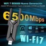 NEWFAST USB WiFi Adapter for PC BE6500Mbps Wi-Fi 7 USB 3.0 Adapter, (6GHz/5GHz/2.4GHz) USB WiFi Antenna, Wi-Fi Receiver for Windows 11/10, MU-MIMO - Image 3