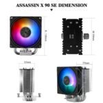Thermalright Assassin X 90 SE ARGB CPU Cooler 4 Heat Pipes TL-P9-S PWM ARGB Fan AGHP 4.0 Technology for AMD AM4 AM5/Intel LGA 1150/1151/1200/1700 (AX90 SE ARGB) - Image 6
