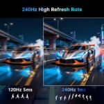 KTC Curved Gaming Monitor 24 Inches, Full HD 240Hz, VA Curved R1500 Display, 3000:1 Contrast, FreeSync, Low Blue Light, VESA 100x100, Monitor PC 1080p - Image 3