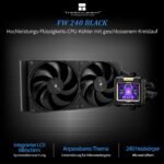 THERMALRIGHT FW 240 Black CPU Water Cooling with 2 PWM Fans, IPS LCD Screen 320 x 240, AIO Cooling 240, Liquid Cooler for CPU AMD/Intel PC Aio: AM4/AM5/LGA1700 - Image 3
