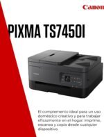 Canon Pixma TS7450i 3-in-1 Multifunction Printer, Inkjet System, Printing, Scanning and Copying, WiFi, Pixma Print Plant, Double-Sided Printing, 35-Sheet ADF, Back Tray, Black - Imagen 3