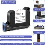 12.7mm Quick Dry Ink Cartridge W6900K for 12.7mm Handheld Inkjet Printer E55/E15/E98/E11/E12/E16, Black - Imagen 5