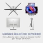Dell U2724DE UltraSharp Thunderbolt 27" QHD (2560x1440) Monitor, 120Hz, IPS Black, 5ms, 98% DCI-P3, 2x Thunderbolt, 2x USB-C, 2x DisplayPort, HDMI, 4x USB, RJ45, 3 Year Warranty, Silver - Image 9