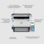 HP LaserJet Tank MFP 1604w 381L0A, Multifunction A4 Laser Printer with Toner Deposit, Manual Double-Sided Printing, Copier and Scanner, Wi-Fi, Smart App, Icon LCD Display, Black and White - Imagen 6