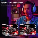 Minifire 27-inch 2K Gaming Monitor, 180 Hz IPS, WQHD (2560 × 1440), 1ms (OD), HDR, 120% sRGB, AMD FreeSync, HDMI 2.1 and DP 1.2 * 2, VESA (100 * 100 mm) - Image 5