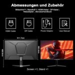 Minifire 27-inch 2K Gaming Monitor, 180 Hz IPS, WQHD (2560 × 1440), 1ms (OD), HDR, 120% sRGB, AMD FreeSync, HDMI 2.1 and DP 1.2 * 2, VESA (100 * 100 mm) - Image 9