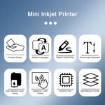 Upgraded Portable Inkjet Printer, 12.7mm Inkjet Printing Machine, Quick Dry Portable Inkjet Printer Printing or - Image 7