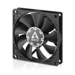ARCTIC P8 Slim PWM PST - 80 mm Case Fan, Optimized for Static Pressure, with PST Connection (PWM Sharing Technology), DC Fan, Extra Flat - 15 mm, 300-3000 RPM - Black - Imagen 2