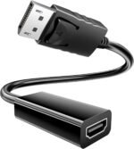 BHHB DisplayPort to HDMI with Latch, One-Way Transmission Suitable for High Definition TVs, Computers, Monitors, Desktops, Laptops, Projectors and More - Image 2