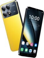 Cheap Phone, 5.0 Inches, 16GB ROM (Scalable 128GB), Android 9.0, Dual Card Dual Camera, WiFi, Bluetooth, Face Unlock Smart Phone (X6Pro-Yellow) - Imagen 2