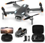 Drone for Kids and Adults with 1080P HD Camera, RC Folding Quadcopter Drone, Brushless Motor, One Button Takeoff/Landing, 2 Batteries, Toy for Boy Birthday Gifts (Black) - Image 2