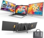 KEFEYA 2K Portable Monitor, 14" 2160 x 1440P QHD IPS Laptop Screen Extender, HDMI/USB-A/Type-C Laptop Screen Extender Plug and Play Windows, Mac, Chrome, Switch, PS5 for 13.3"-17" - Image 2