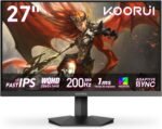KOORUI G2721P Flat Gaming Monitor 27", Fast IPS, 200Hz, 1ms GTG, QHD (2560x1440, 350 nits, 95% DCI-P3, HDR 400, HDMI, DisplayPort) - Imagen 2