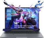 Ninkear Gaming Laptop 16" FHD(2560x1600) Win11, Ryzen 7 8745HS, Radeon 780M, DDR5 32GB RAM 2TB SSD, 100W, Fingerprint Sensor, USB-C 4.0 - Image 2