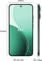 OPPO Reno14 FS 5G – Free Smartphone with AI, 12GB RAM + 512GB, Triple 50MP Camera, 6000mAh Battery, Quick Charge 45W, AMOLED Screen 120Hz, IP69, Dual SIM, Android, Spanish Version – Opal Blue - Imagen 2