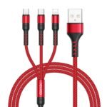 RAVIAD 3 in 1 Multi Charging Cable, Nylon Multi USB Charger Cable Multiple Micro USB Type C Compatible with Samsung Galaxy S10/S9/S8/S7/S6, Huawei P30/P20/P10, Redmi Note 7/Mi A3/A2/A1 - Imagen 2