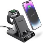 SwanScout 3 in 1 Fast Charger, 25W Foldable Charging Dock for iPhone 14 13 12 11 Pro MAX Mini Plus, for Apple Watch Ultra 3/11/10/9/8/7/6/5 and Air pods - Imagen 2
