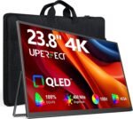 UPERFECT Portable Monitor 4K 23.8" QLED | 400 Nits 24" Large Monitor | 3840 x 2160 UHD 100% DCI-P3 | 1MS FreeSync | VESA and Support | Second Screen for Computer, PC and Video Game Consoles - Image 2