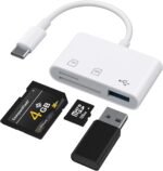 USB C SD Card Reader, SD Slot + TF + USB 3 in 1 Slot Design, USB C Adapter Plug and Play for Samsung Galaxy S25 S24 S23 S22 S21 S20 S25+ S25 Ultra S24+ S24Ultra S23+ S23Ultra - Imagen 2