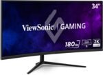 ViewSonic VX3418C-2K UWQHD Gaming Monitor 34 Inch Curved, VA, 180Hz, 1ms, 2560p x 1440p, 1500R, HDR10, FreeSync Prem, Frameless, HDMI, DP - Imagen 2