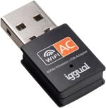 iggual USB WiFi 5 Adapter for PC Speed 600Mbps USB-A Stick 2.0 Dual Band Antenna 5GHz 2.4GHz Wireless Dongle Spike for PC WPA, Compatible with Windows, macOS, Linux LED Indicator - Image 2
