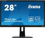 iiyama B2875UHSU-B1 28 Inch TN LCD (sRGB: 102 Percent,NTSC: 72 Percent),1ms,4K UHD 3840x2160,FreeSync ,300 cd/m² Brightness,1x HDMI,1 x DisplayPort,1 x VGA,1xDVI 3 x USB,2 x 2.5W Speakers,HA Stand - Imagen 2